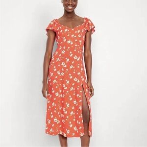 Old Navy medium tall flutter sleeve crêpe dress